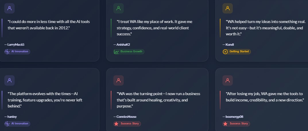 Wealthy Affiliate Members Feedback On Core Training